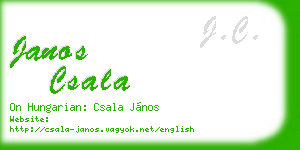 janos csala business card