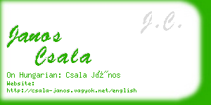 janos csala business card